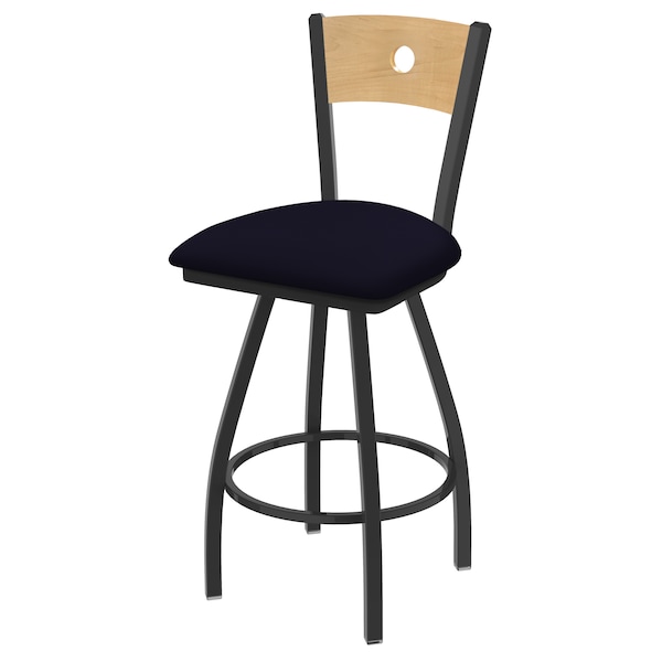 36" Swivel Counter Stool, Bronze Finish, Nat Back, Canter Twilight Seat